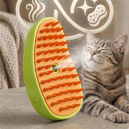 Cepillo De Vapor 3en1 Masajeador Gatos